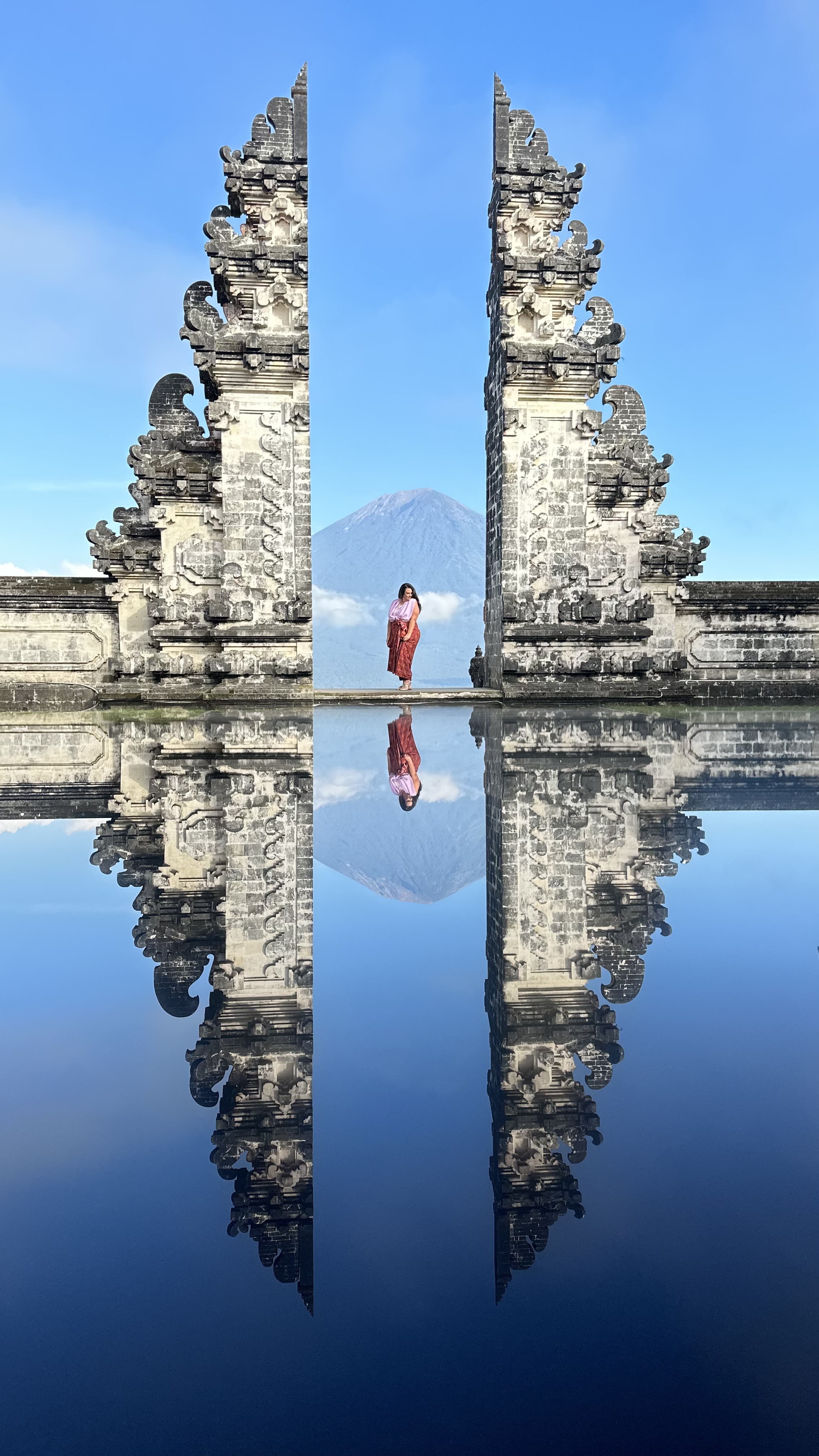 Posing for a picture at Gate of Heaven Lempuyang Temple