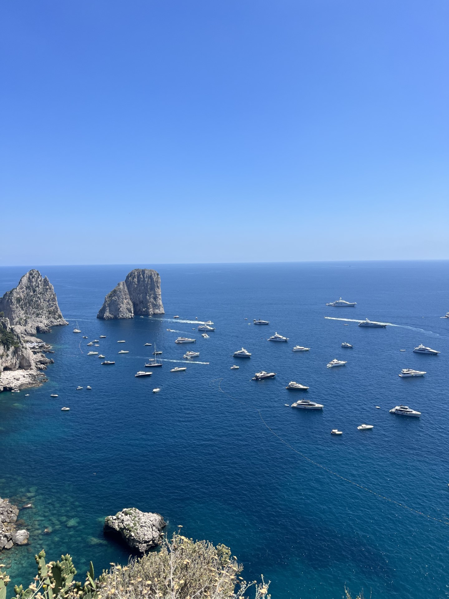 View of boats in the sea