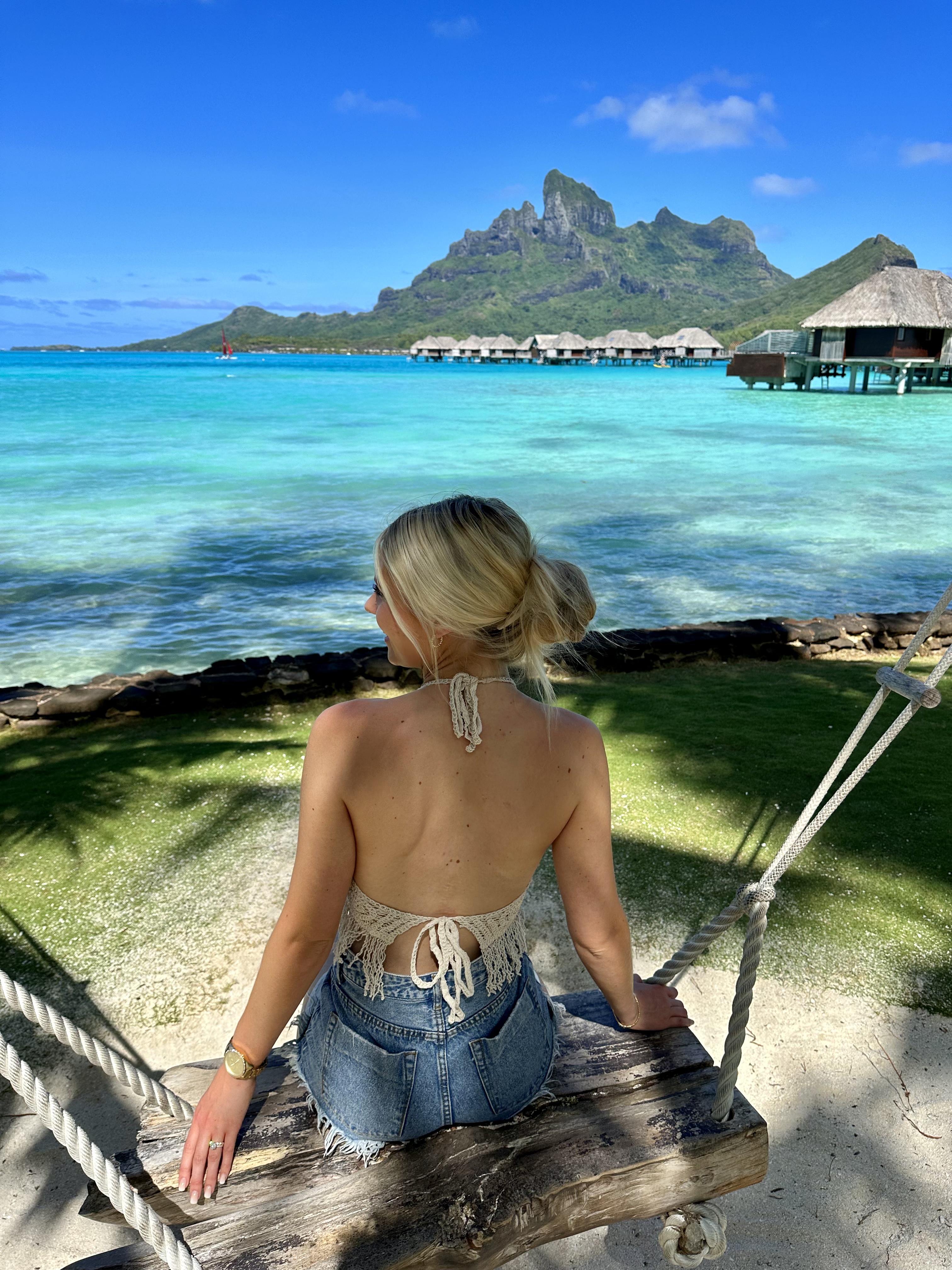 Sitting on a swing