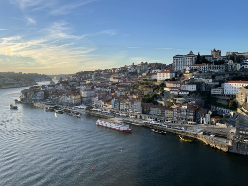 View of a coastal city