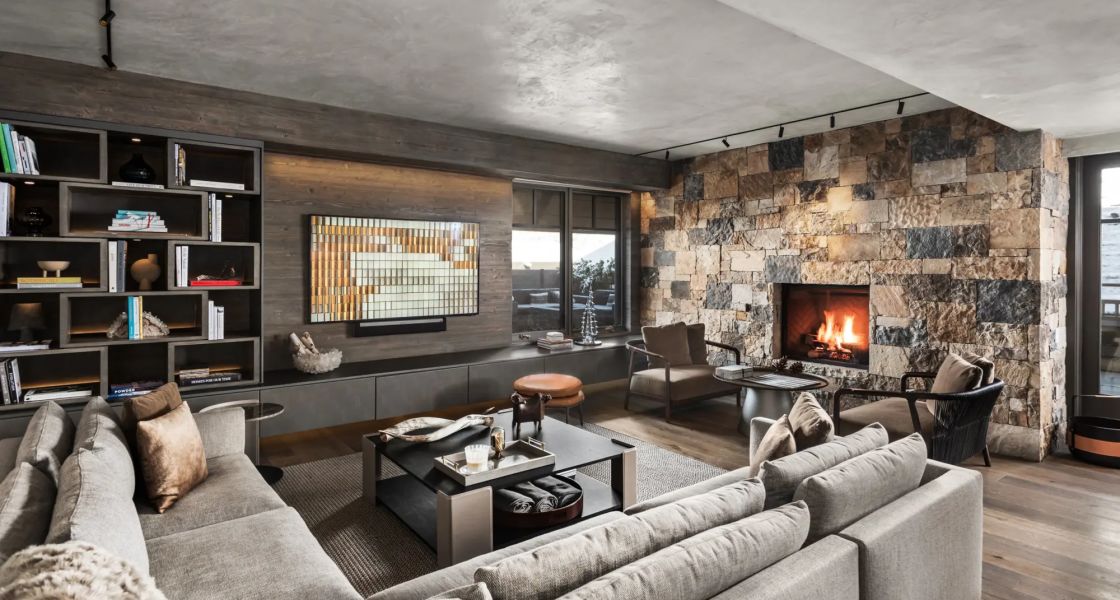 Fireside living room at Four Seasons Resort Vail