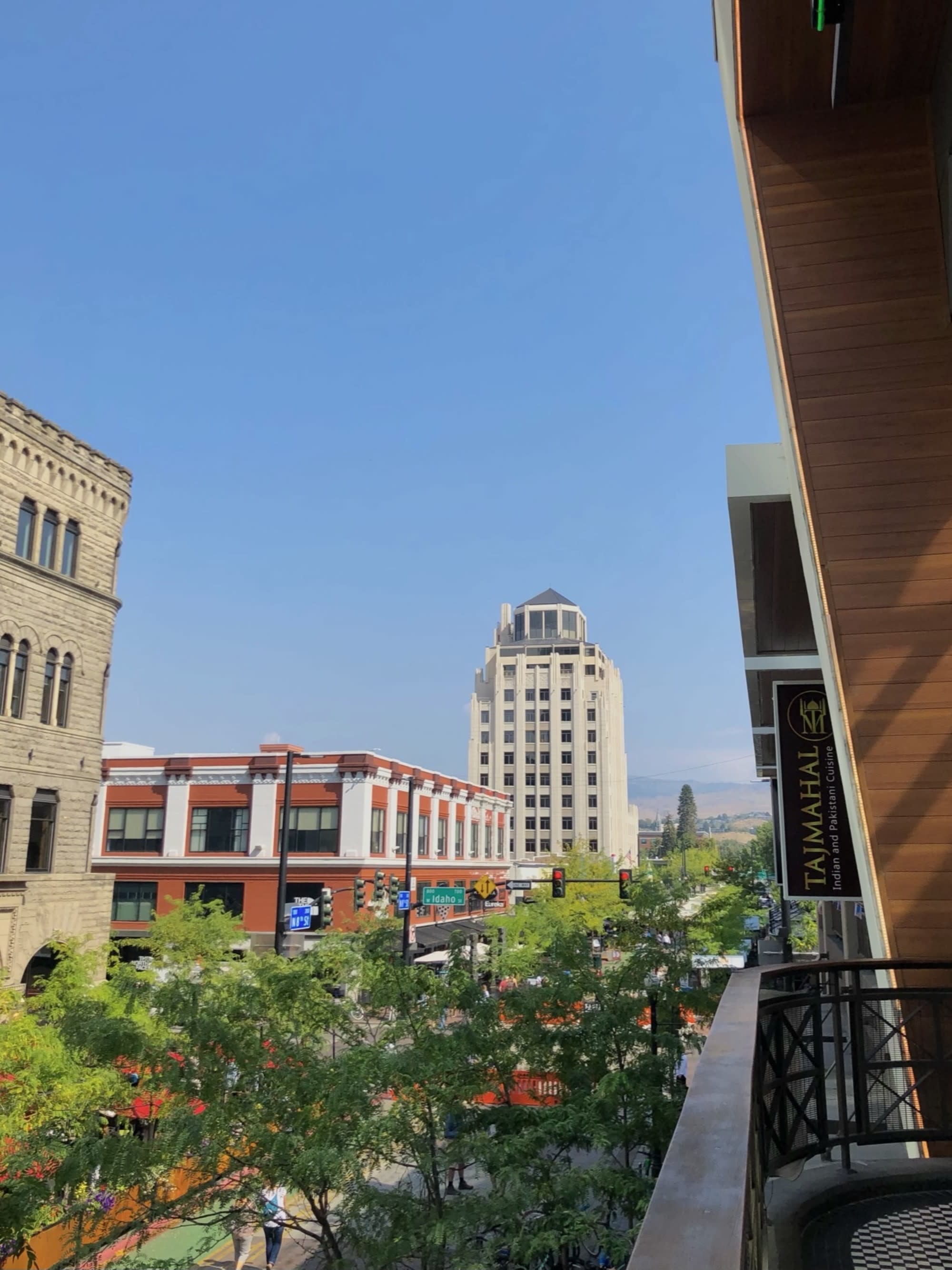 A picture of buildings taken from afar.