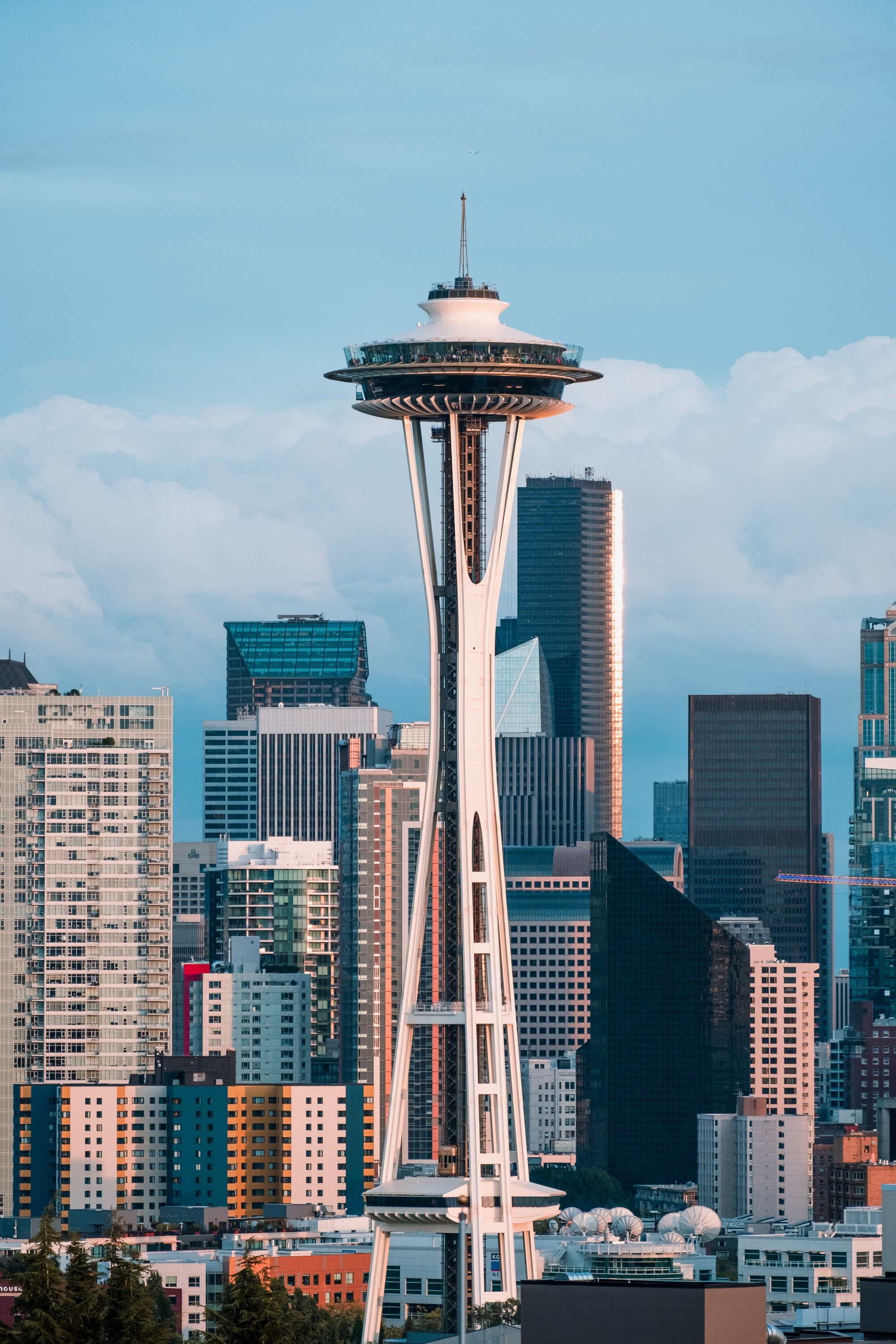 Seattle Space Needle on a sunny day