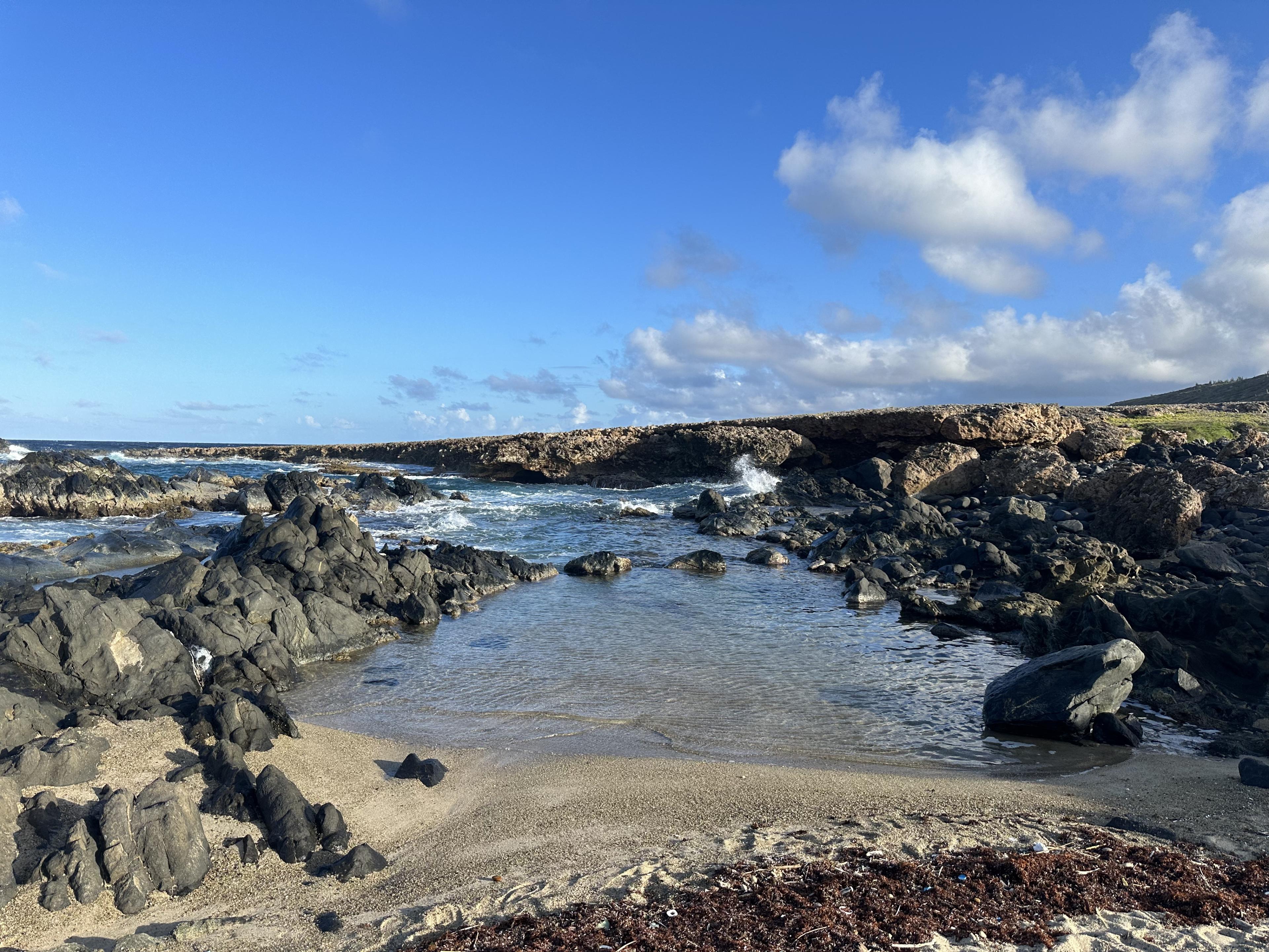 Beach on Natural side