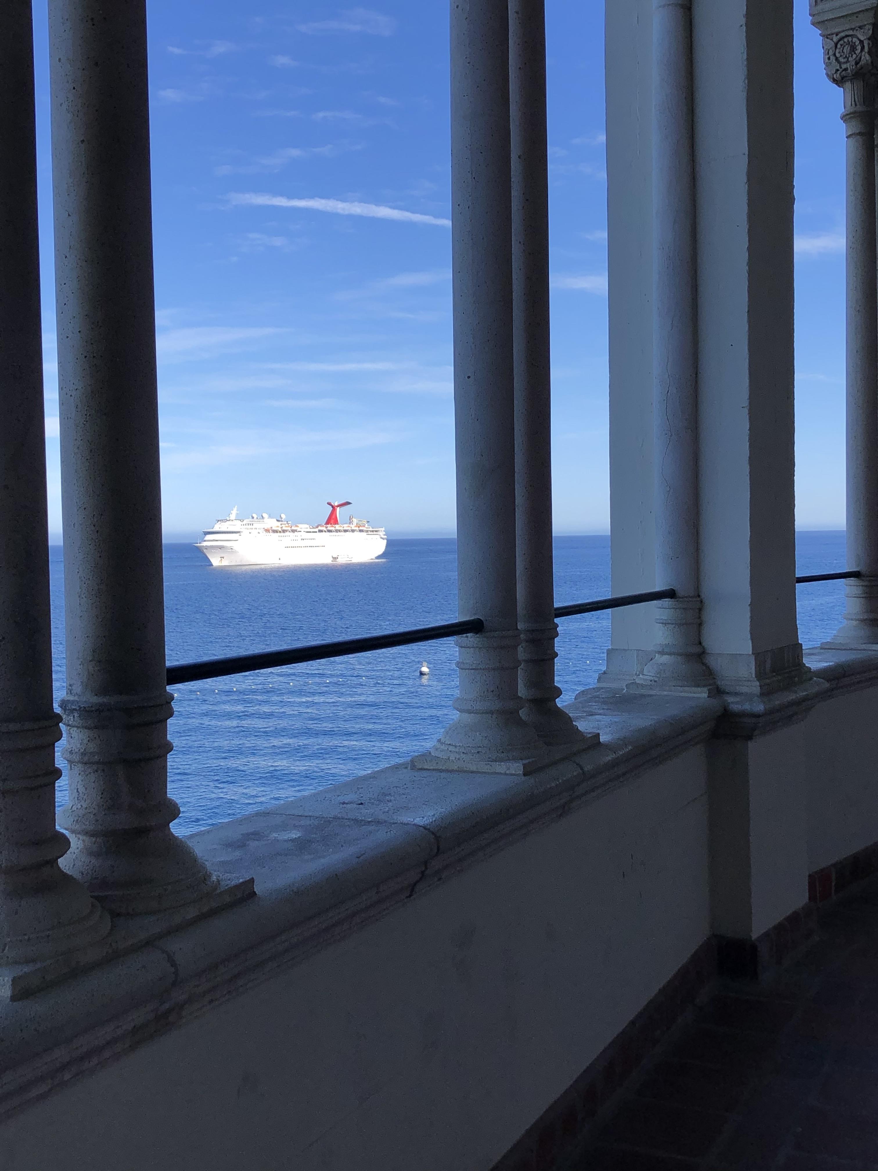 Carnival Radiance cruise ship from afar.