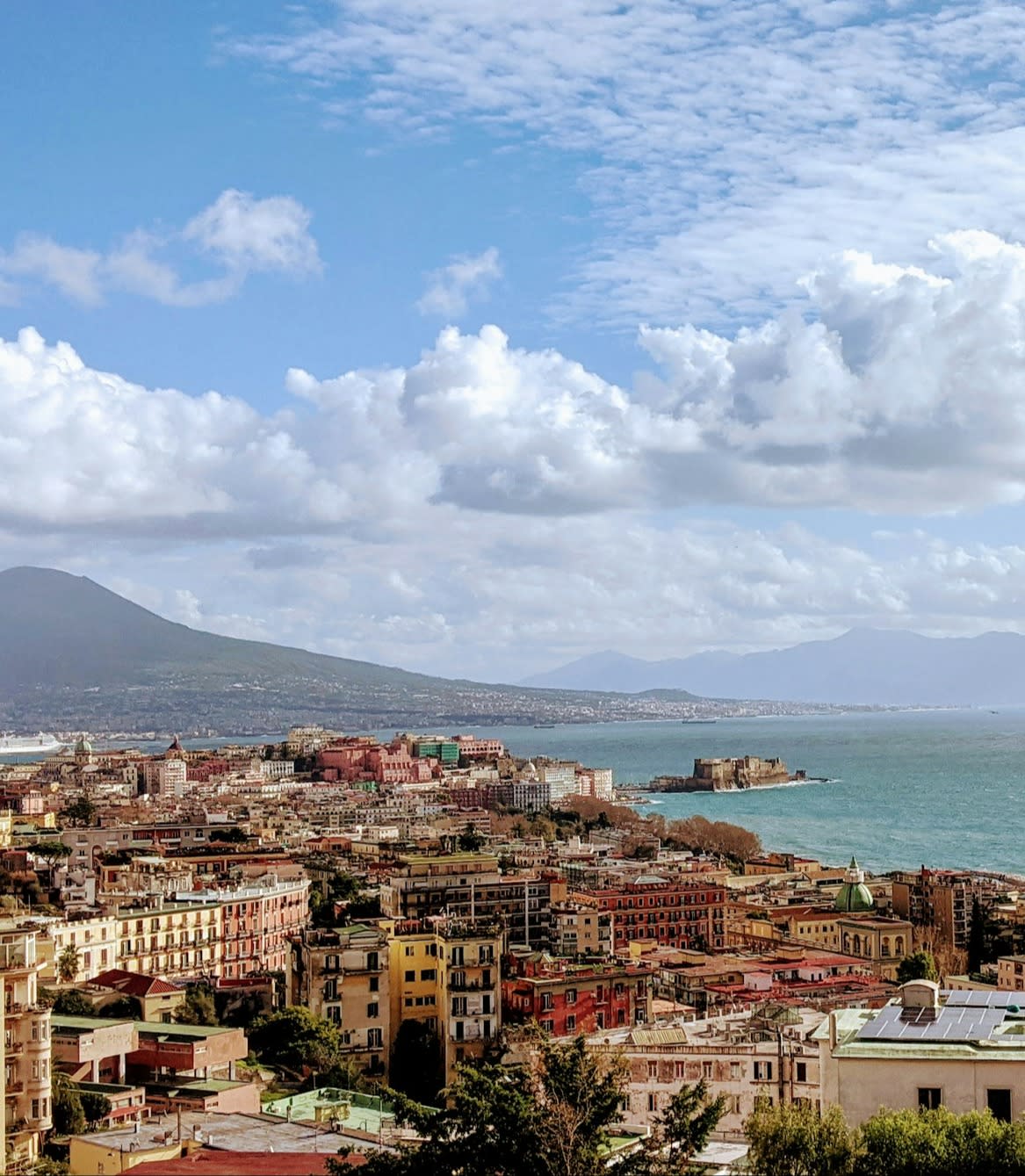 The beautiful city landscape of Naples during daytime.