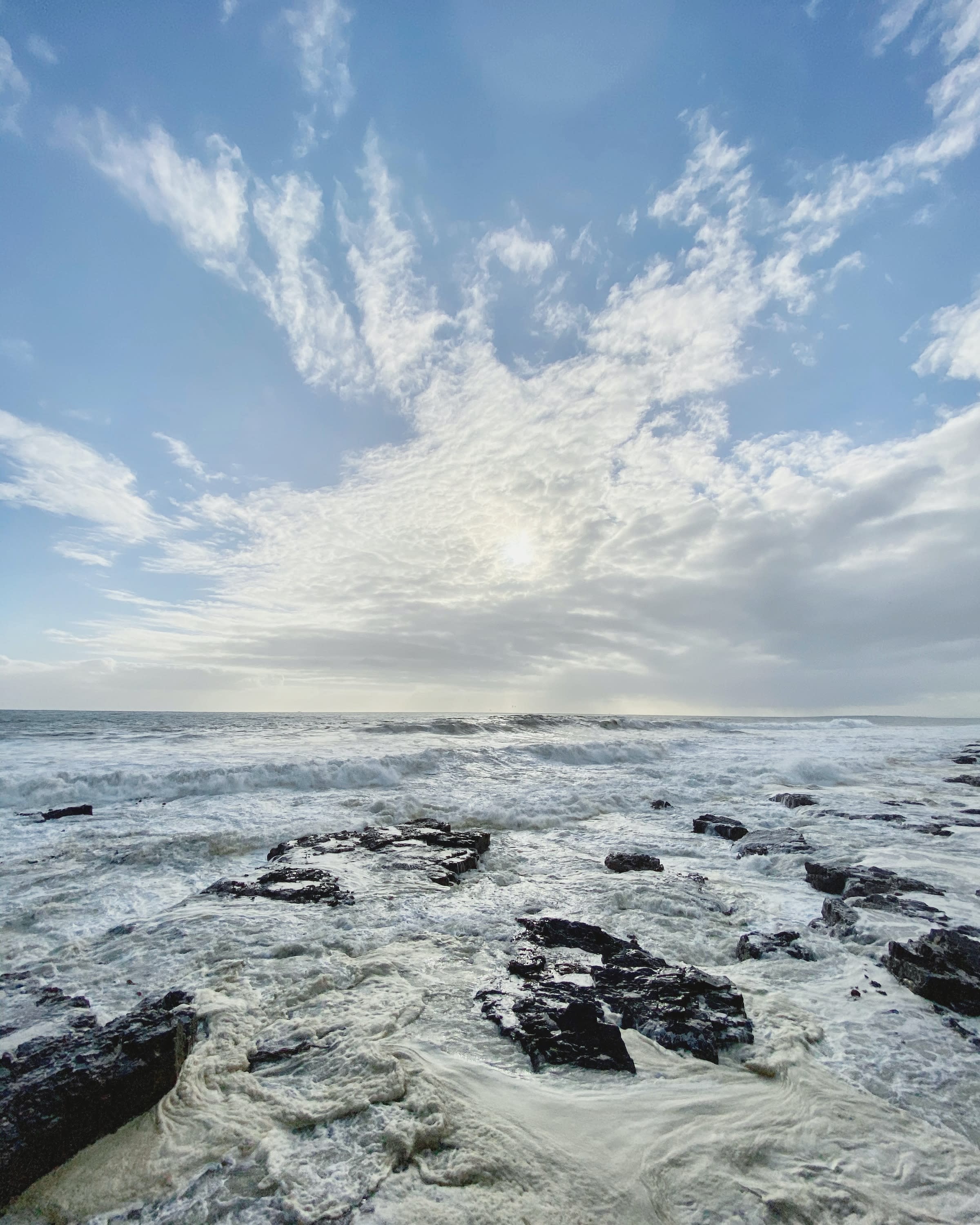 Sea under the blue sky in Cape Town