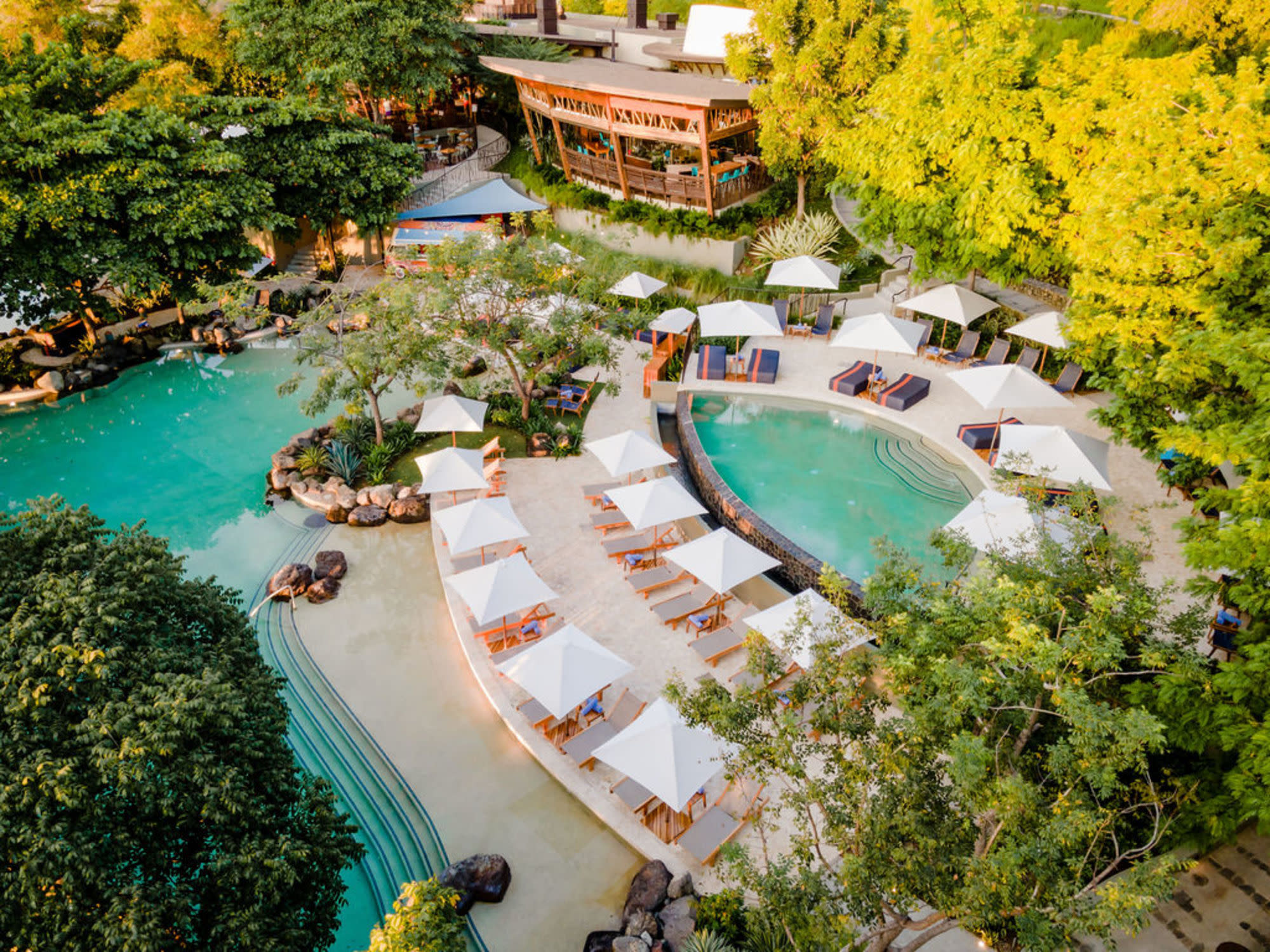 An aerial view of the Hotel