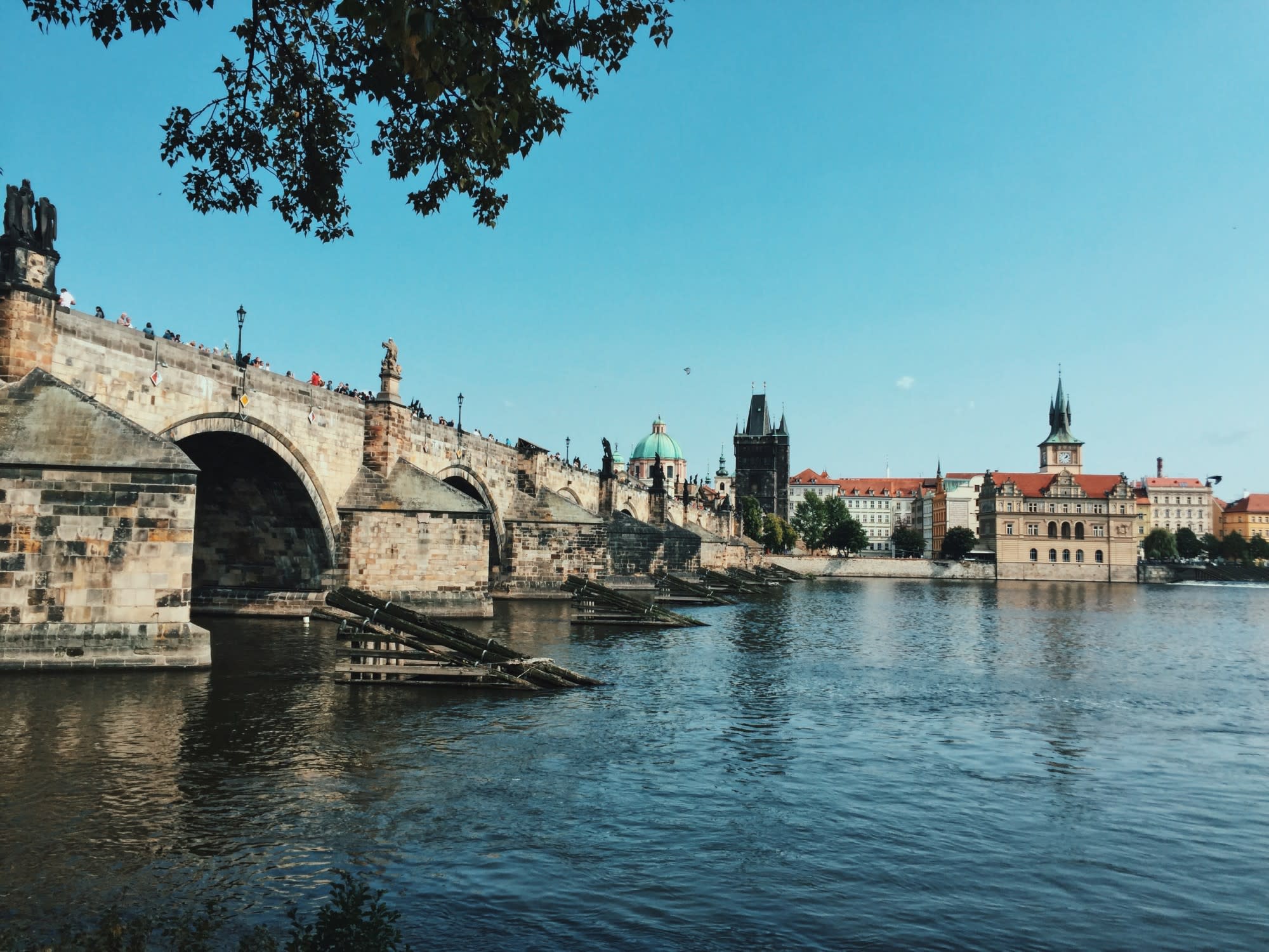 A river side view of the city