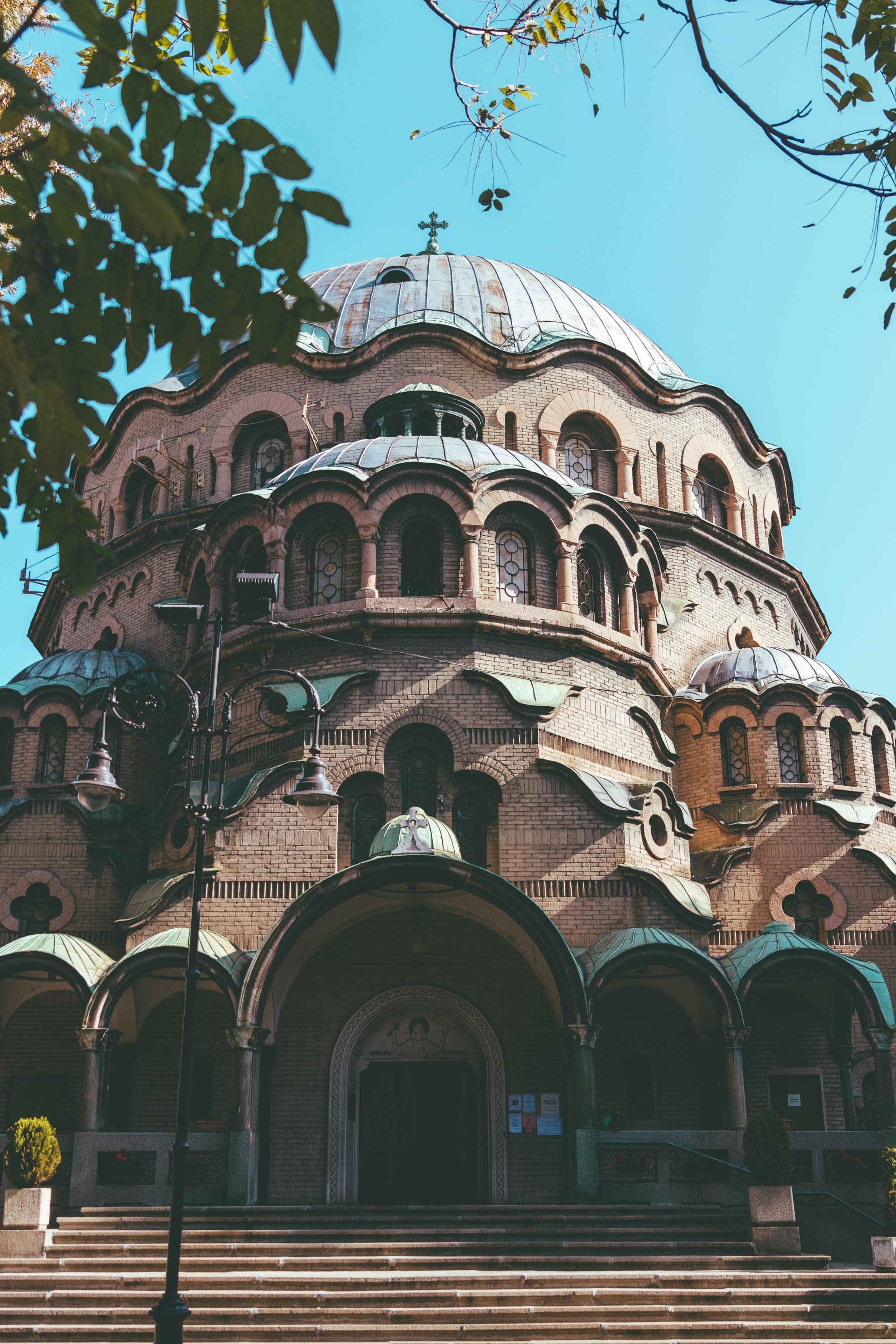 European domed cathedral against a blue sky