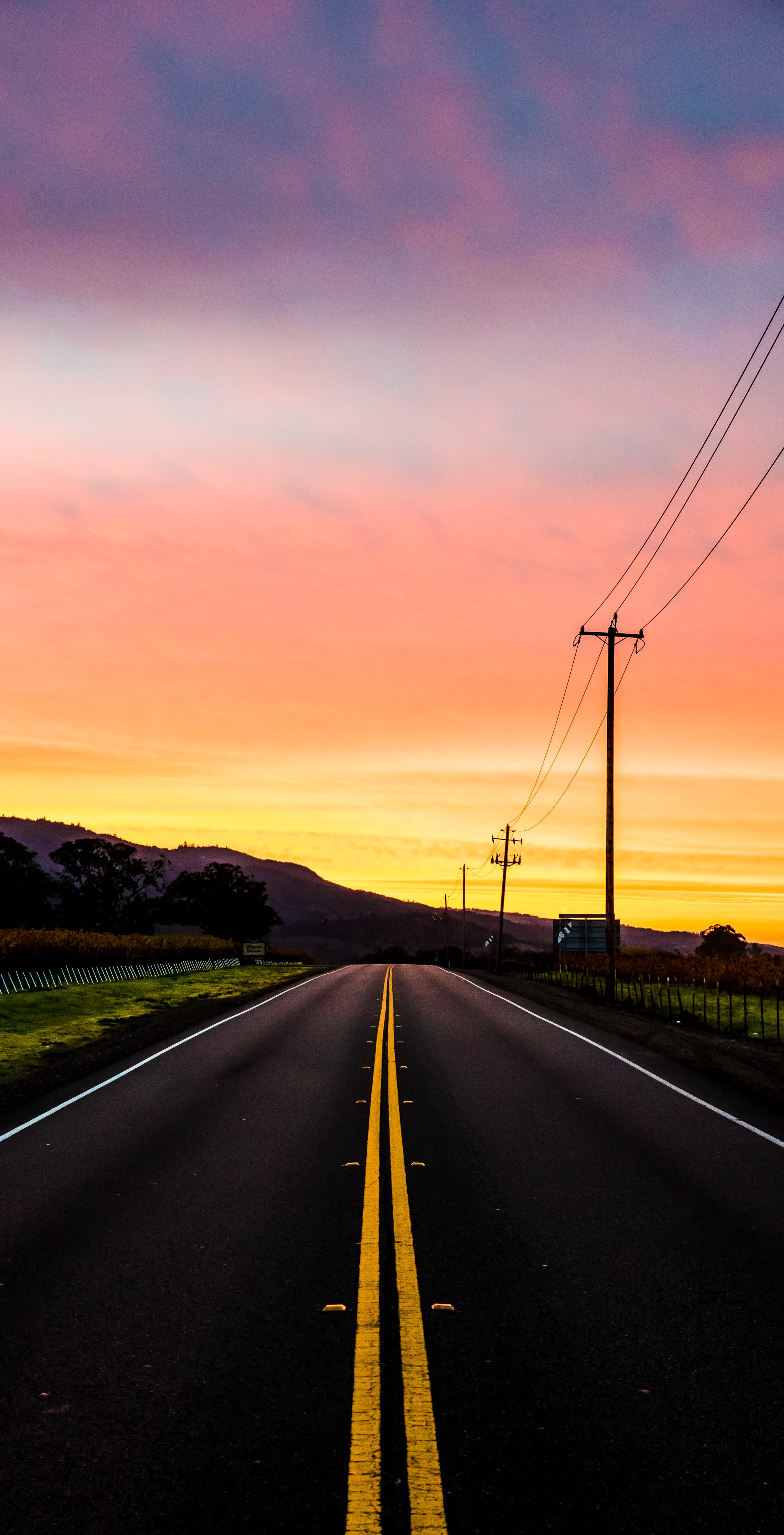 Sunrise in the wine country.