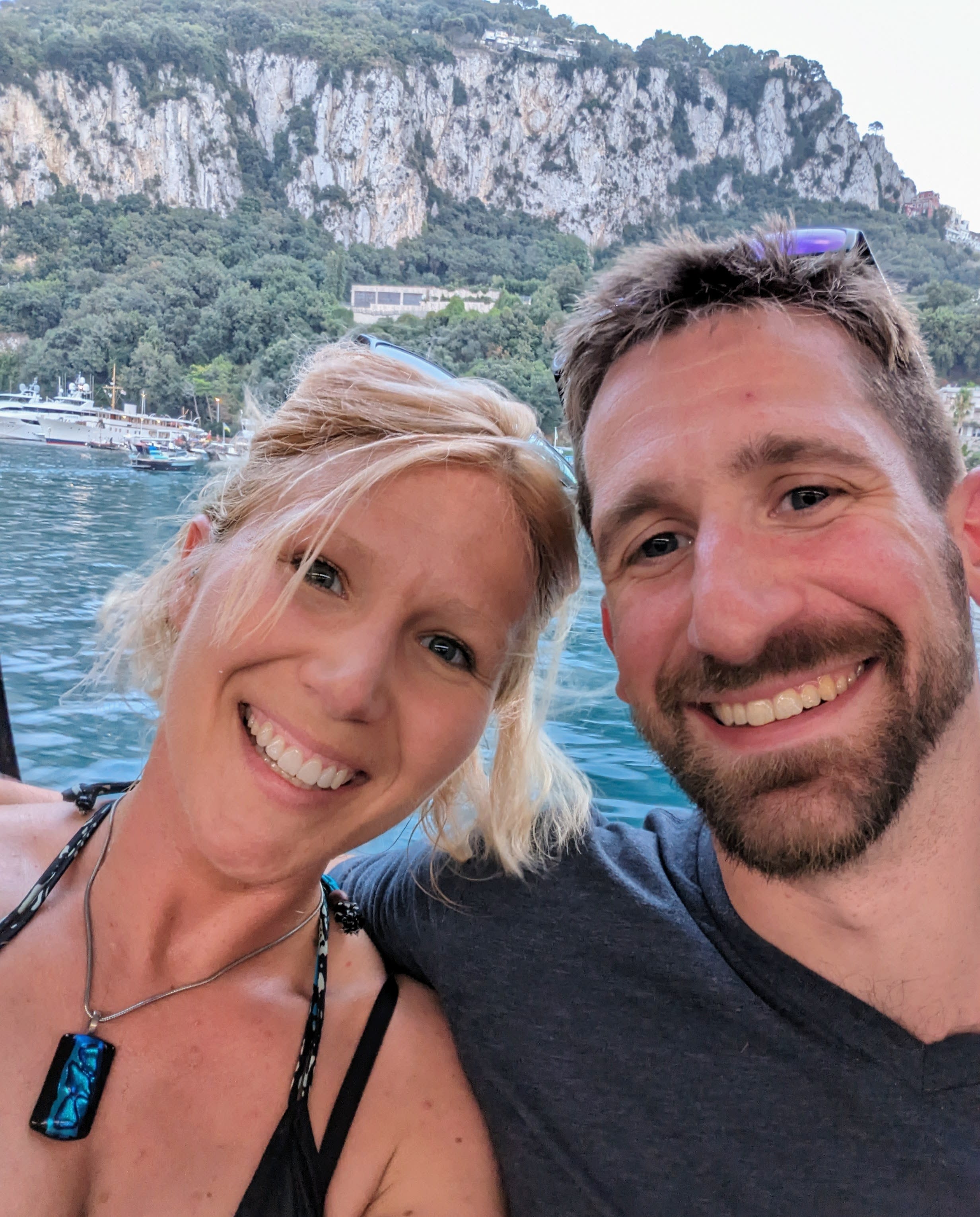 Couple on ferry