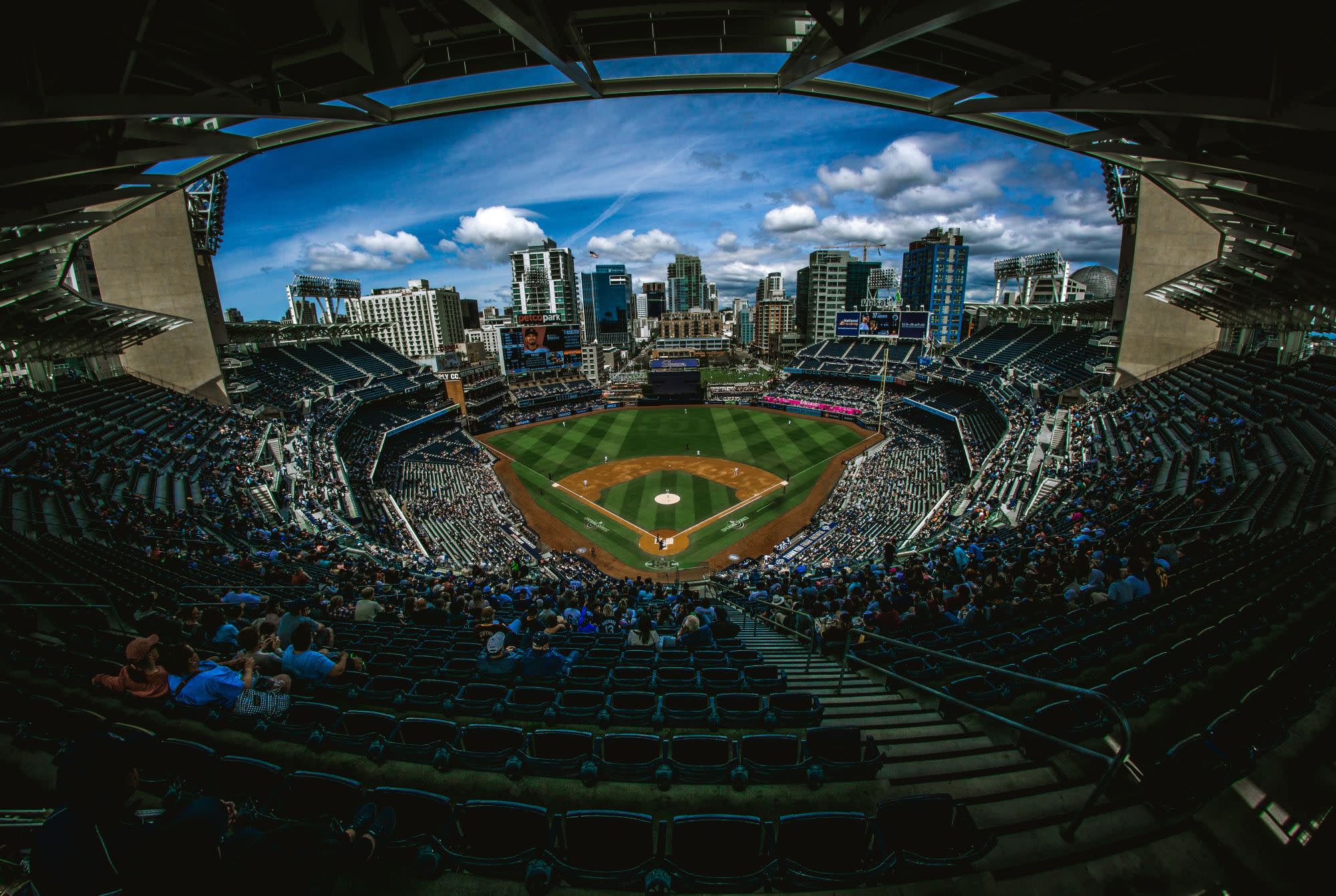 baseball stadium from the top seats