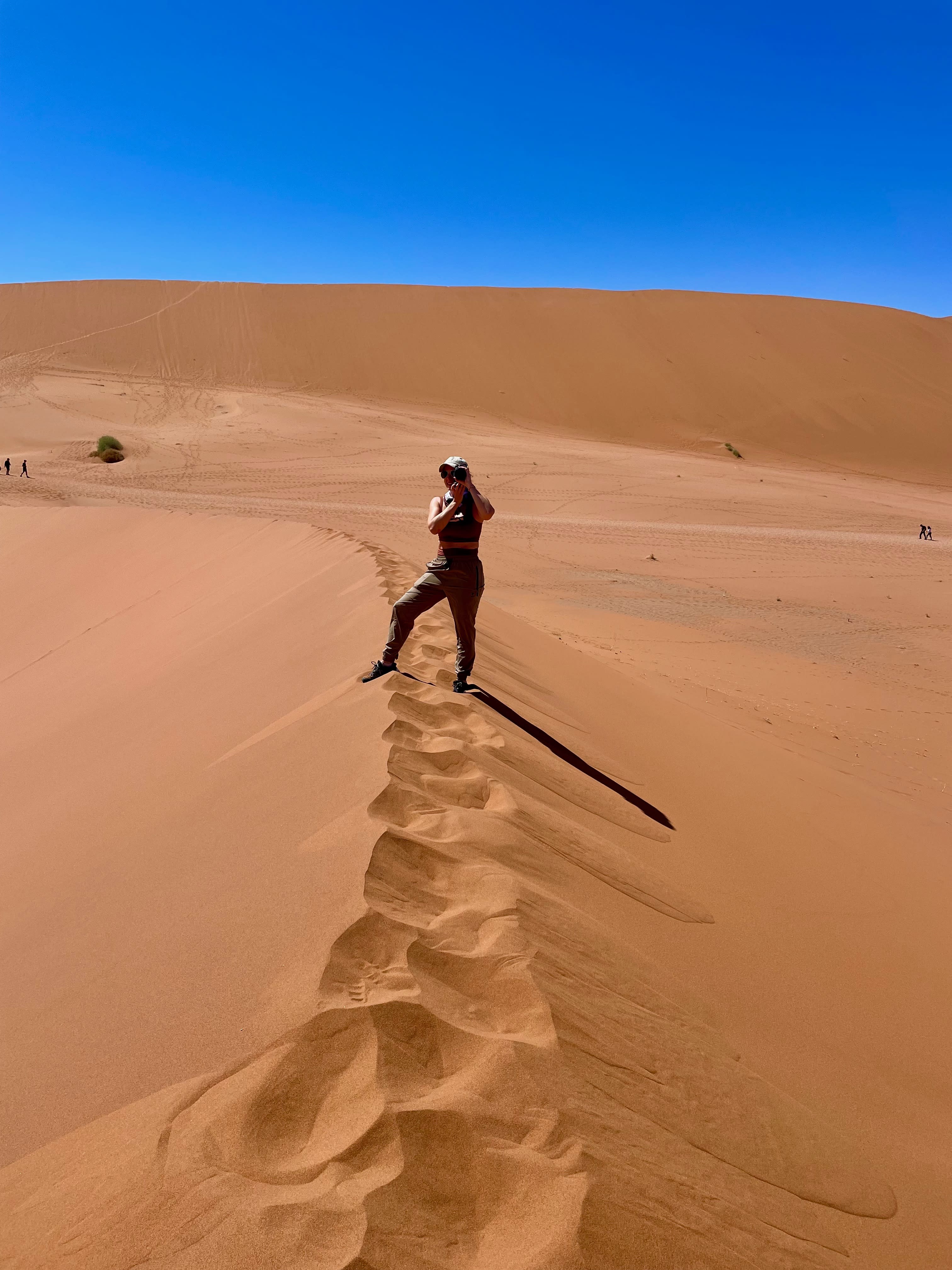 Girl posing in a desert