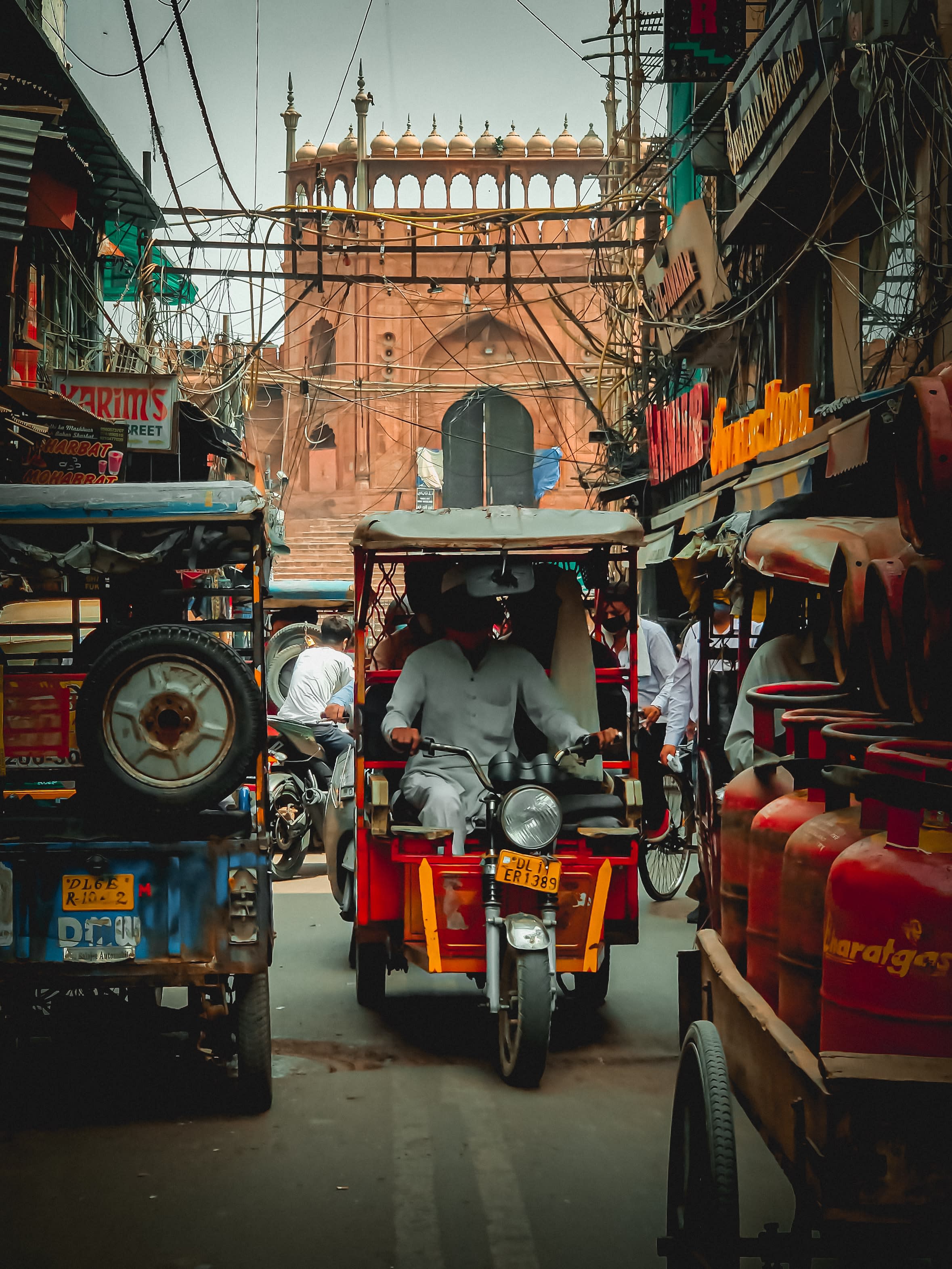 Delhi, India rickshaw.