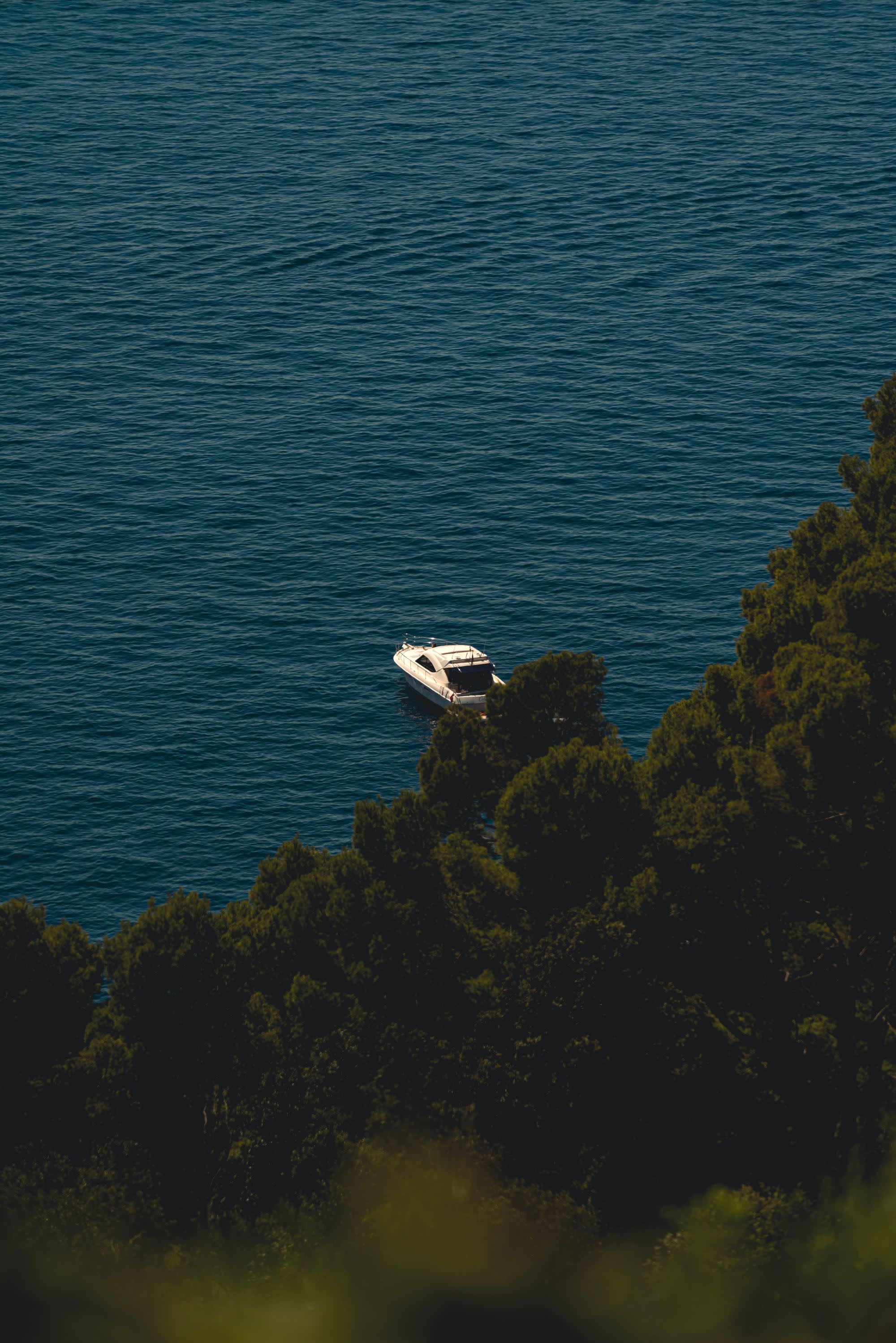 boat on coastal shore
