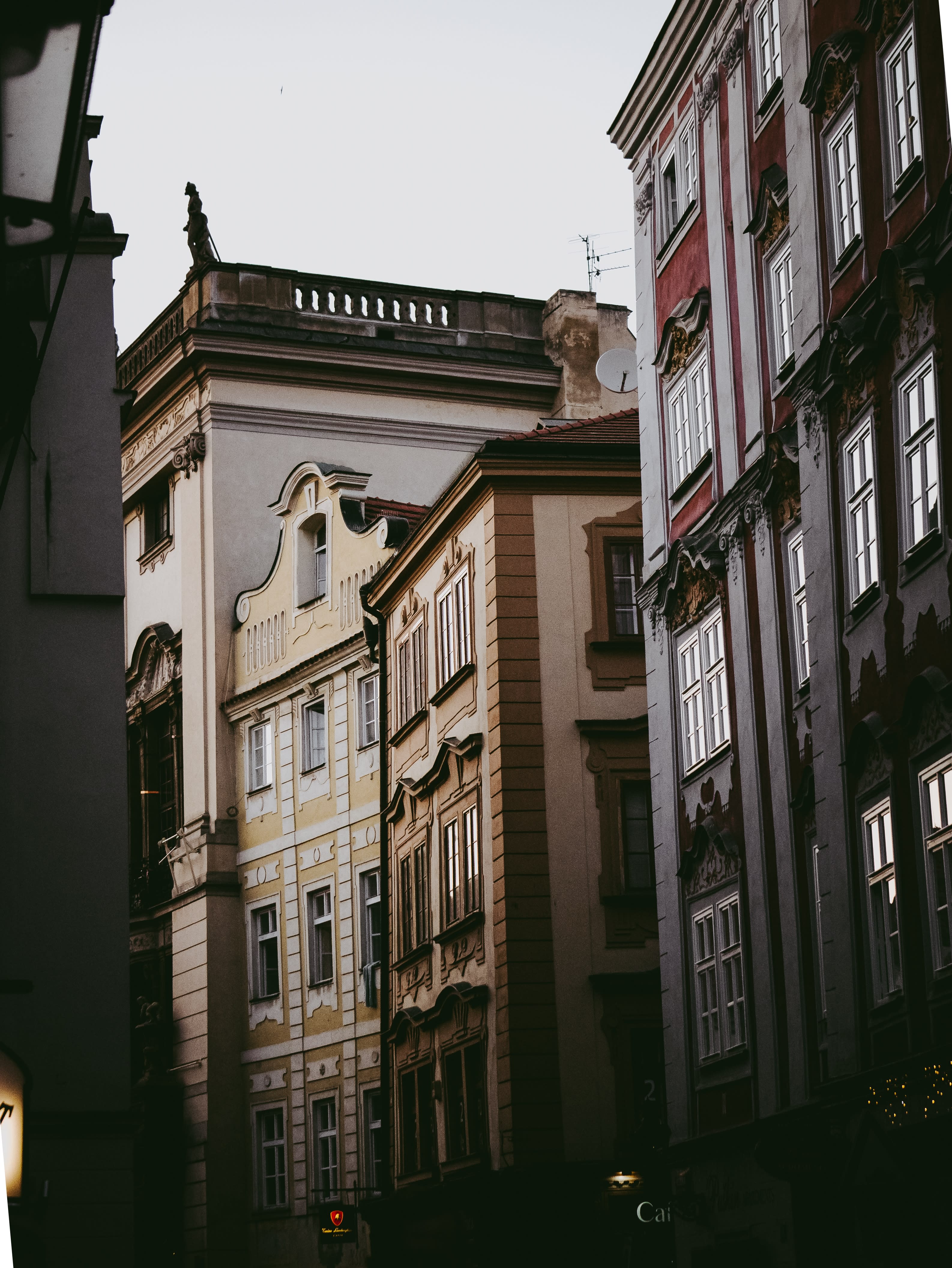 A typical street in Czech Republic.