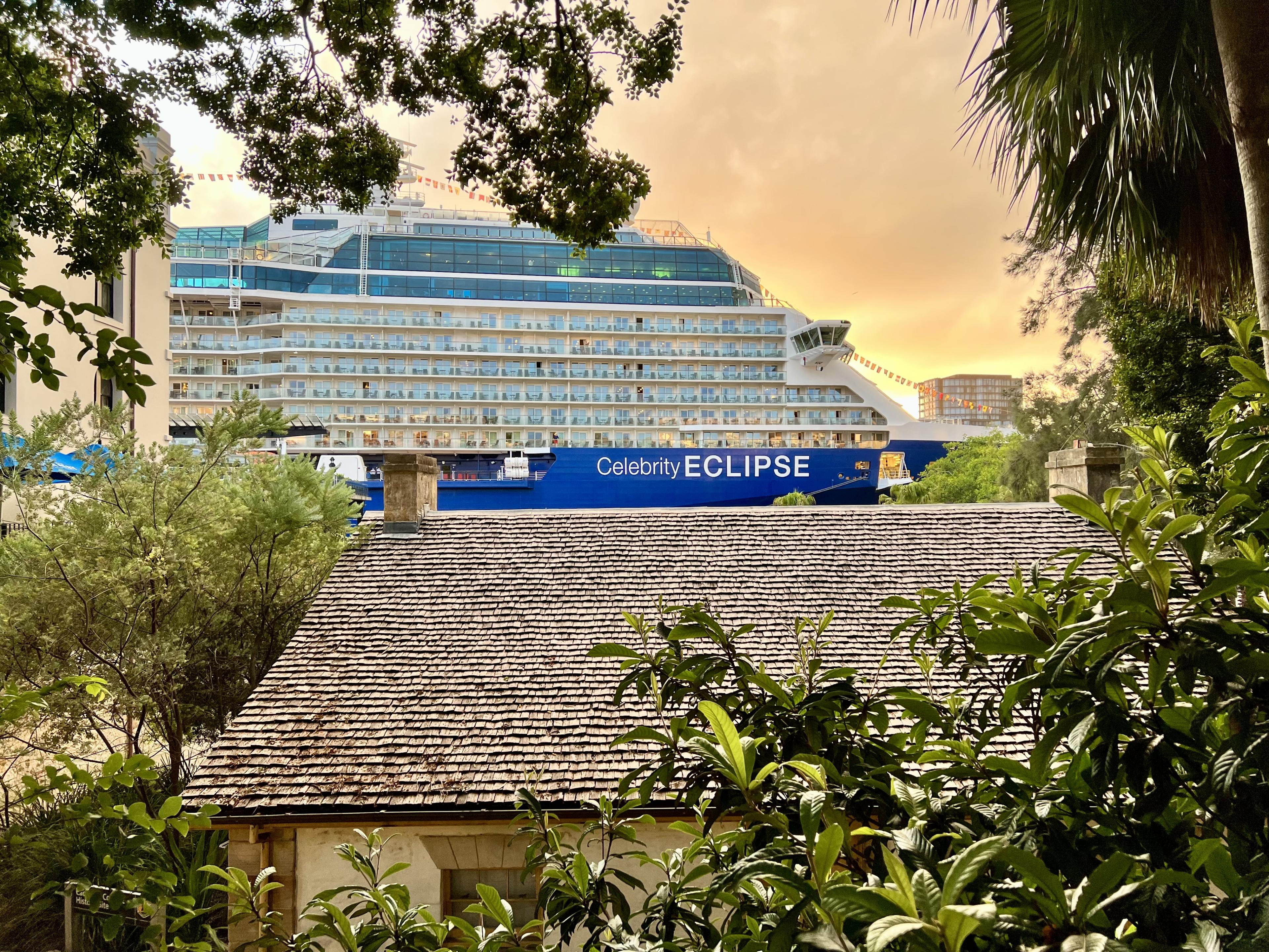 A huge building with ECLIPSE written on the banner