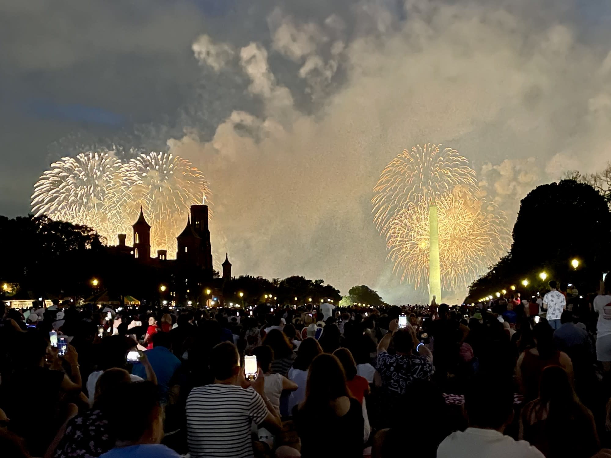 firework display at night
