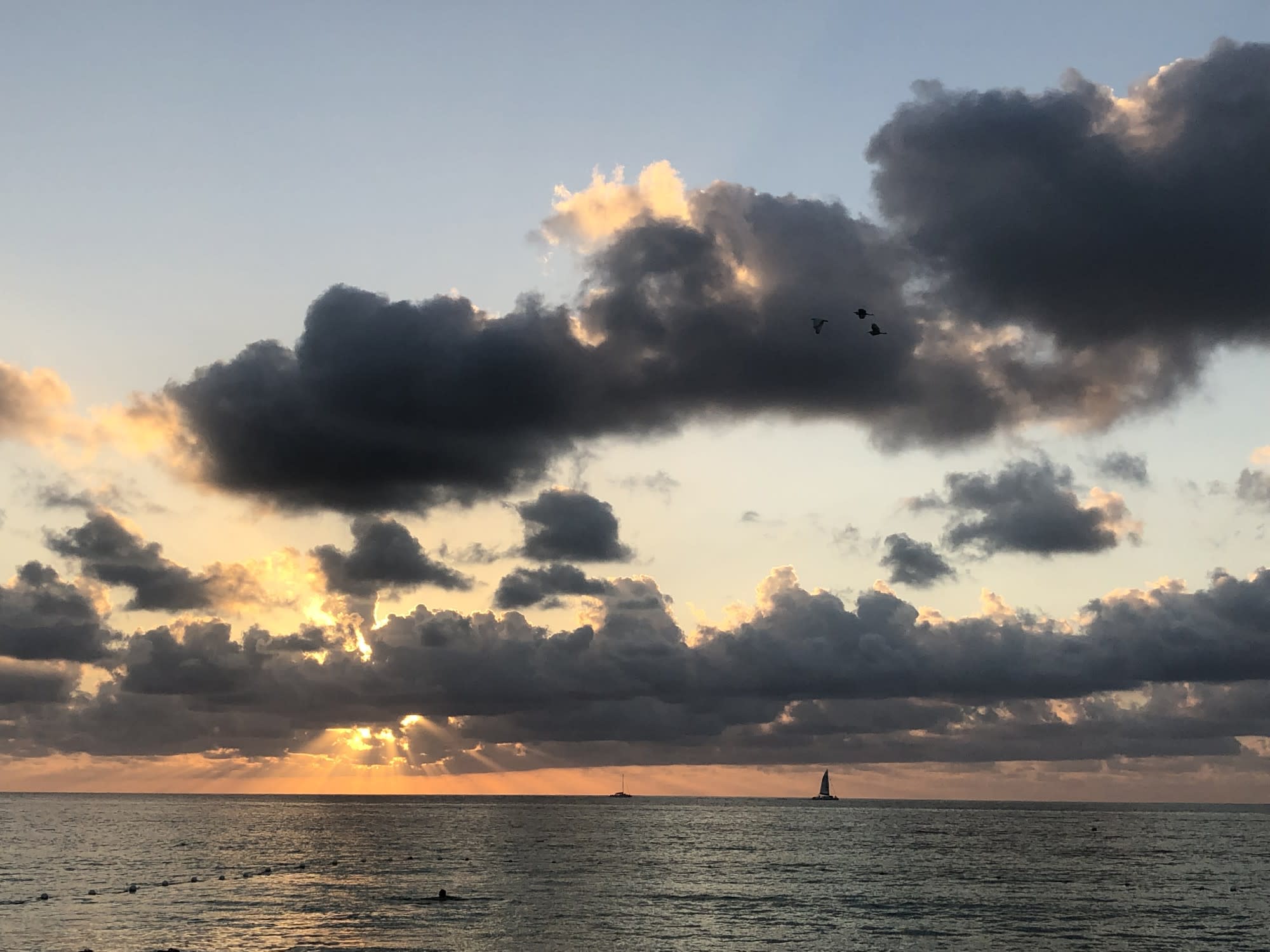 sunset over ocean