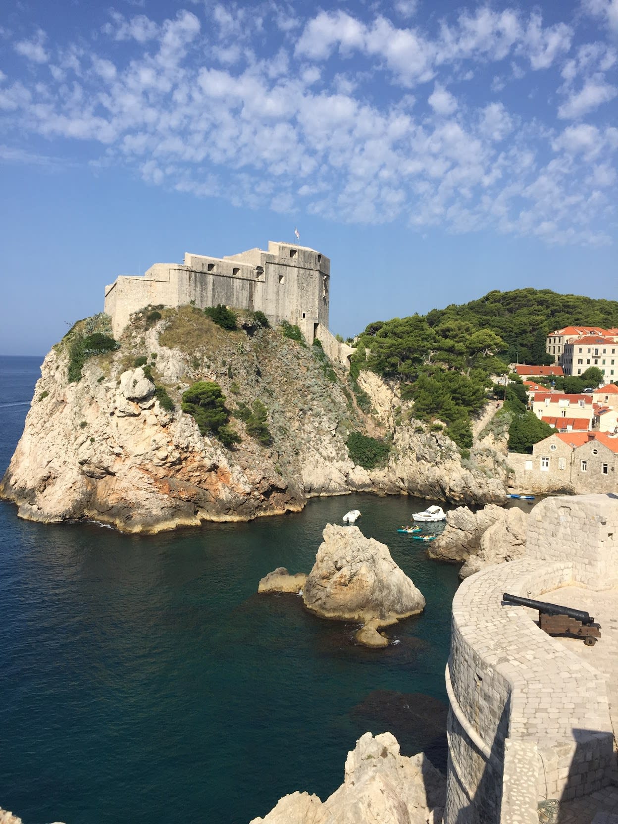 Dubrovnik cliffs and costal line.