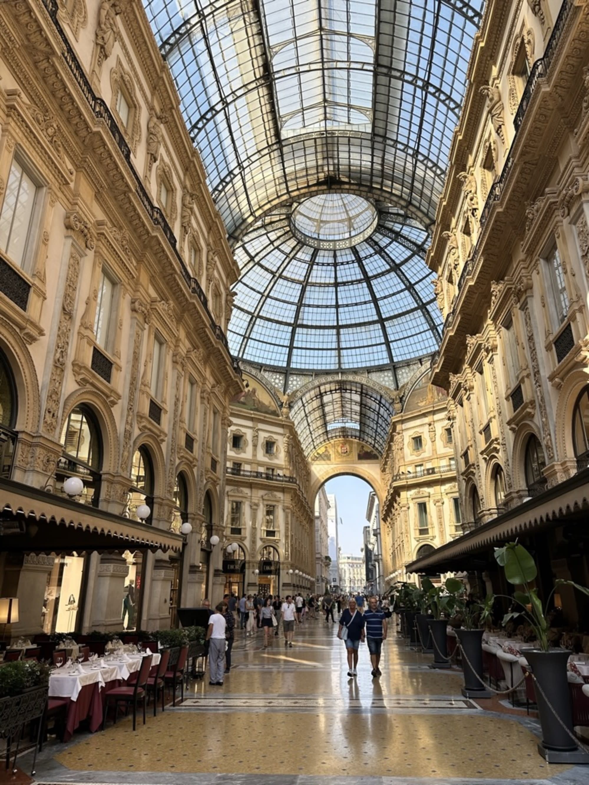 A huge hall with glass ceiling