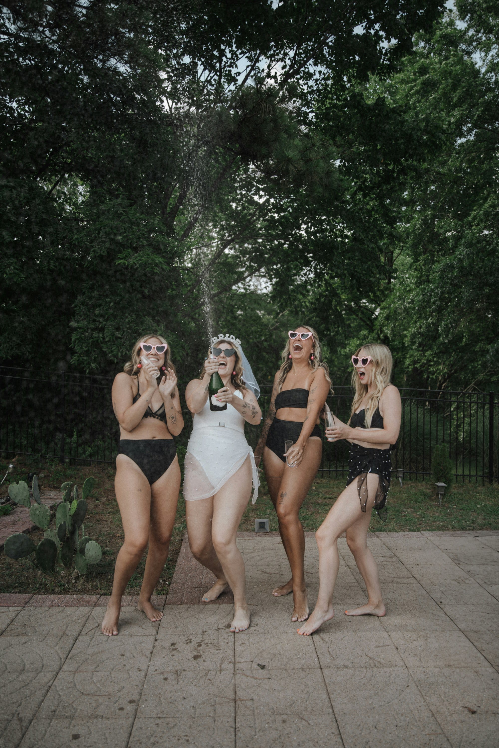 A picture of girls partying at a Bachelorette.